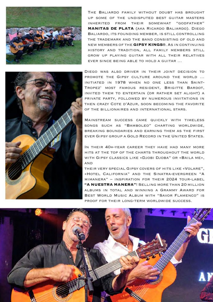 GIPSY KINGS Officiel, contact booking Spectacle Artiste Groupe spectacle concert, show, évènement, festival, spectacle